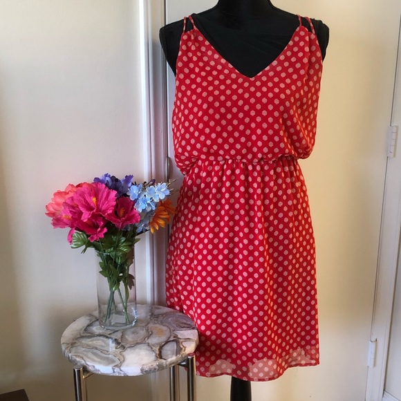 Paisley and Ivy Dresses & Skirts - *Sold* Paisley and Ivy Red and Tan Dress Size M